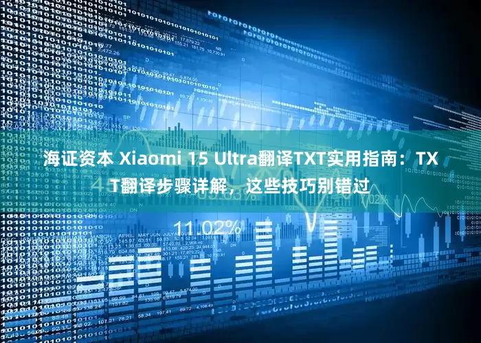 海证资本 Xiaomi 15 Ultra翻译TXT实用指南:TXT翻译步骤详解,这些技巧别错过